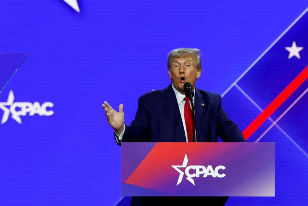 Former U.S. President Donald Trump attends the Conservative Political Action Conference (CPAC) at Gaylord National Convention Center in National Harbor, Maryland, U.S., March 4, 2023