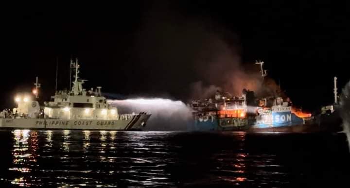 Vessel catches fire at sea in Basilan; 12 dead