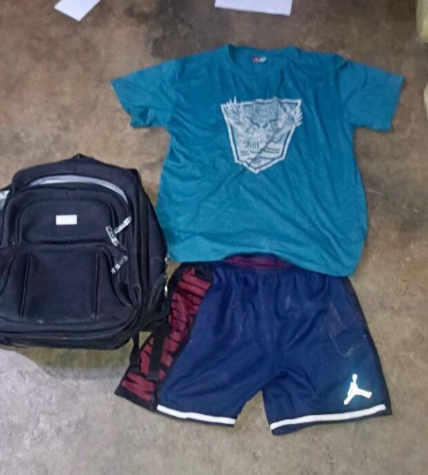 recovered shirt and shorts