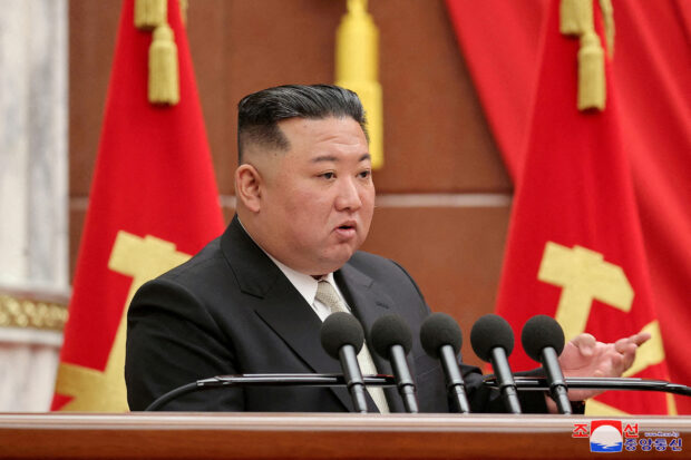 North Korean leader Kim Jong Un attends the 7th enlarged plenary meeting of the 8th Central Committee of the Workers' Party of Korea (WPK) in Pyongyang, North Korea, March 1, 2023 in this photo released by North Korea's Korean Central News Agency (KCNA). KCNA via REUTERS