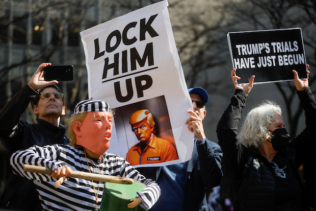 Anti-Trump protesters in New York City
