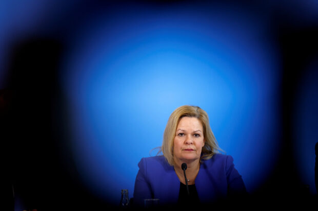  Nancy Faeser, German Ministry of interior, attends the news conference following the refugee summit   at the German ministry of interior in Berlin, Germany, February 16, 2023. REUTERS/Michele Tantussi