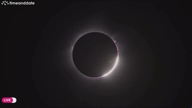 A rare hybrid solar eclipse was seen on Thursday (April 20) over the Australian town of Exmouth in Western Australia, one of the few places in the world to witness the cosmic event.