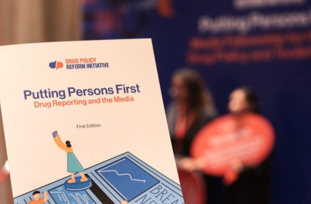 The "Putting Persons First: Drug Reporting and the Media" toolkit launched by DPRI at the Luxent Hotel in Quezon City on April 21, 2023. (Photo courtesy of DPRI)
