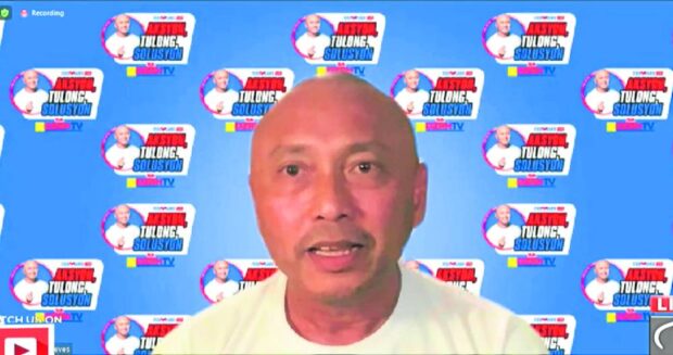 Screenshot of Negros Oriental Rep. Arnie Teves during an online press conference where he admits to operating e-sabong 'a long time ago'.