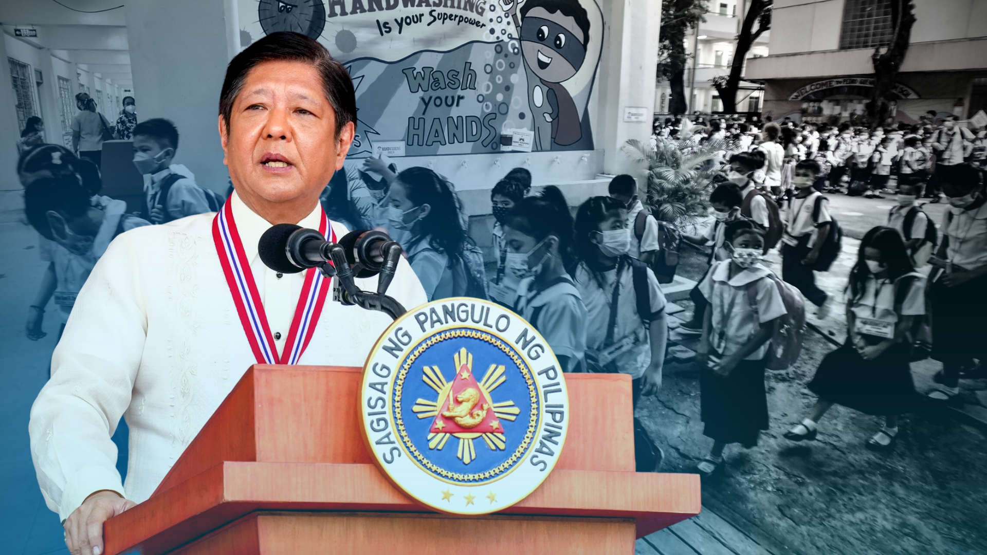 President Bongbong Marcos delivers a message.
