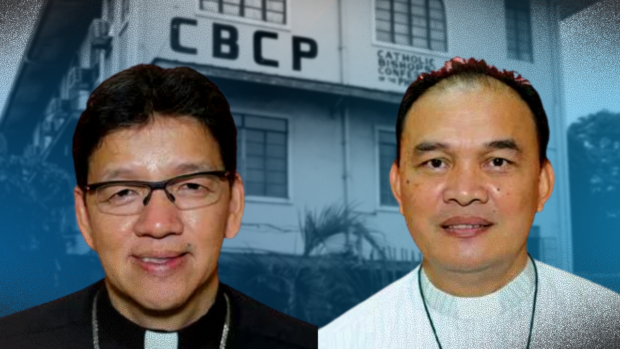 Bishops Patrick Daniel Parcon of Talibon and Alberto Uy of Tagbilaran,
