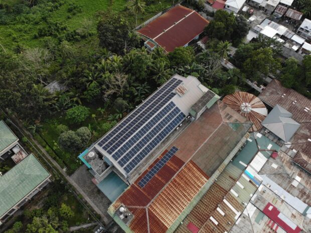 The energy-generating roof of Iligan City's Mercy Community Hospital. Photo courtesy of Greenergy Solar PH