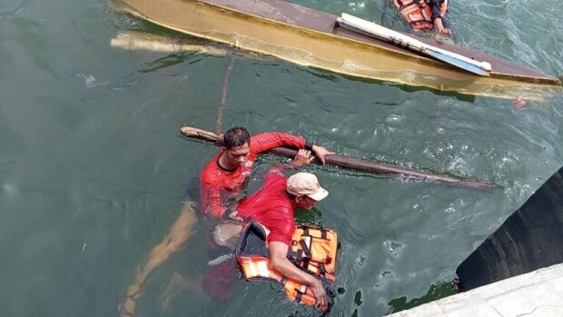 The PCG rescues two senior citizens from a capsized boat off Pagadian City