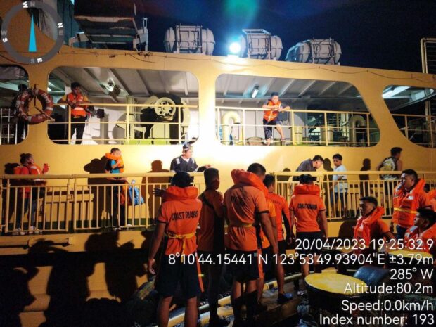 PCG rescues 85 passengers from stranded Ro-Ro vessel off Lanao del Norte  