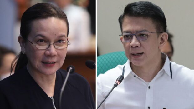 Grace Poe and Francis Escudero. STORY: Joint oil search with China in WPS draws mixed views in Senate