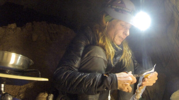 Beatriz Flamini, a Spanish mountaineer pictured in a cave in Motril