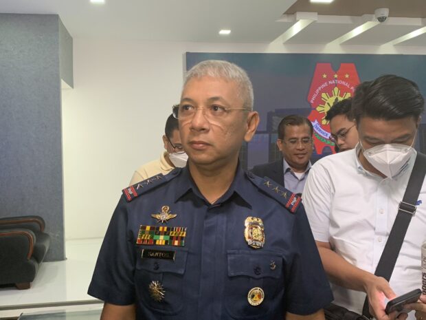 Former PNP deputy chief for operations Lt. Gen. Benjamin Santos Jr. after a press briefing at Camp Crame, Quezon City on Friday, April 14, 2023.