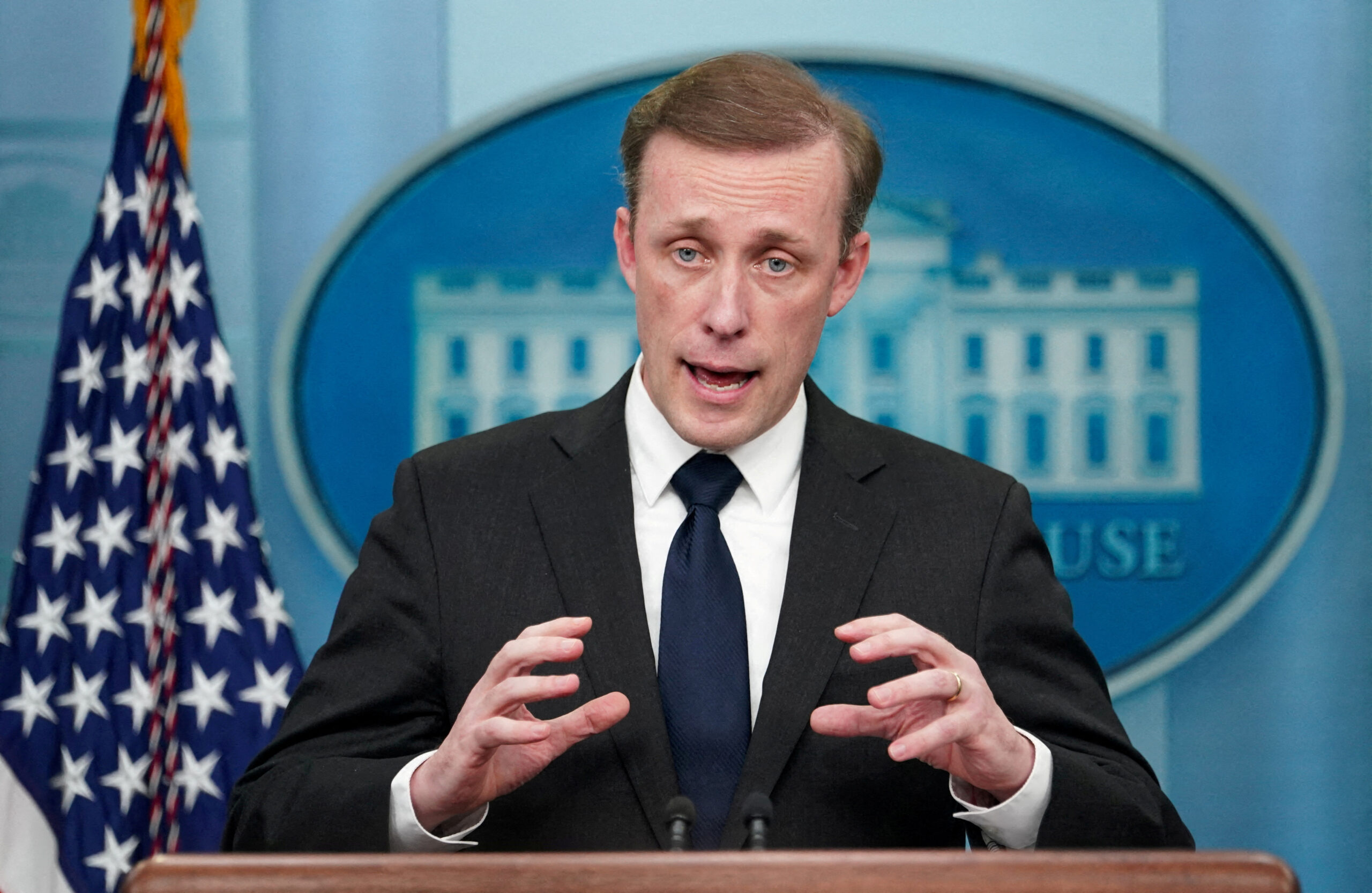 U.S. White House national security adviser Jake Sullivan speaks at a press briefing at the White House in Washington, U.S., December 12, 2022. REUTERS/Kevin Lamarque/File Photo chinese foreign minister