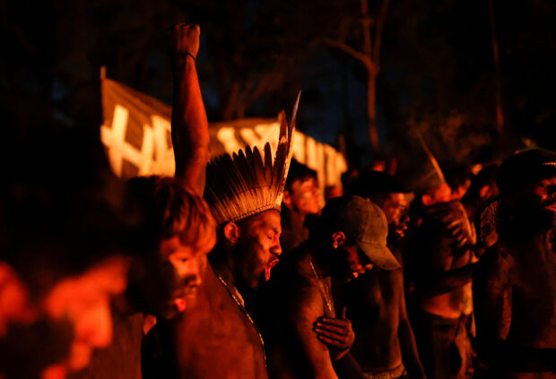 Indigenous groups in Brazil block a highway and burn tires to protest a proposed law that would limit their ability to win protected status for ancestral lands.