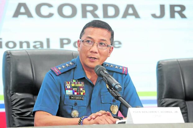 General Benjamin Acorda Jr.. The chief of police says the country’s 220,000-strong police force stands ready and is on high alert for Super Typhoon Mawar. (Inquirer/Nino Jesus Orbeta)