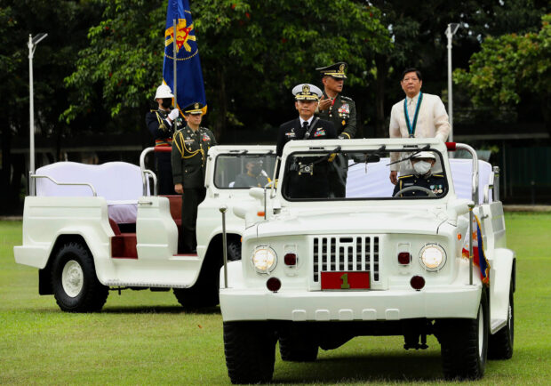 President Ferdinand R. Marcos Jr. leads the 87th Anniversary Celebration of the Armed Forces of the Philippines (AFP) at Camp Aguinaldo in Quezon City on December 19, 2022.(REY S. BANIQUET/PNA)