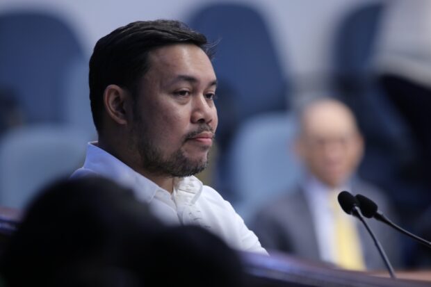 MAHARLIKA FUND DEFENSE CONTINUES: Sen. Mark Villar, chairperson of the Committee on Trade, Commerce and Entrepreneurship, faces his colleagues during the plenary session Monday, May 29, 2023 as he defends Senate Bill No. (SBN) 2020 which seeks to establish the Maharlika Investment Fund (MIF). The chamber intends to approve the measure, which was certified as urgent by President Ferdinand “Bongbong” Marcos Jr., on third and final reading before Congress adjourns sine die this week. (Joseph Vidal/Senate PRIB)