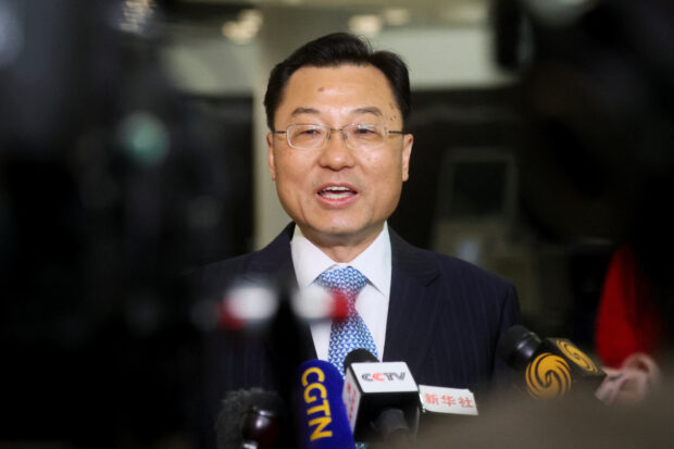 New Chinese ambassador to US arrives at JFK airport in New York City, U.S on May 23, 2023. As he addressed the media, he said that he will seek to enhance US-China relations but that the same faces "serious" challenges. 