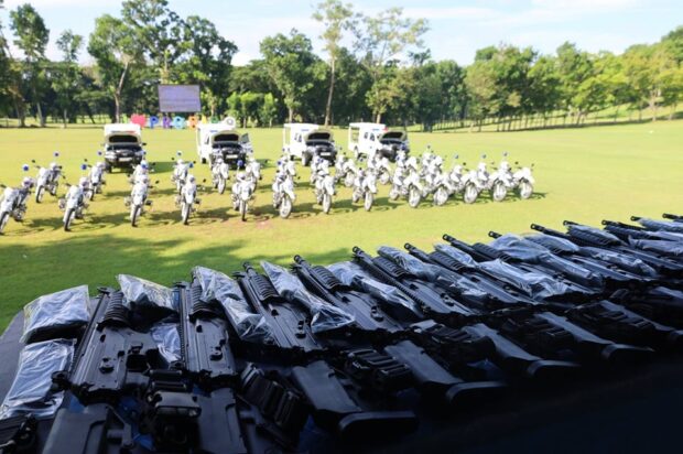 Firepower equipment that would boost police capabilities in the Bangsamoro Autonomous Region in Muslim Mindanao (BARMM).