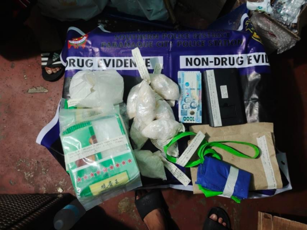 This photo shows the illegal drugs approximately worth at least P23.4 million that were confiscated in a police buy-bust operation in Parañaque City on Saturday, May 27, 2023. Photo from the PNP Southern Police District.