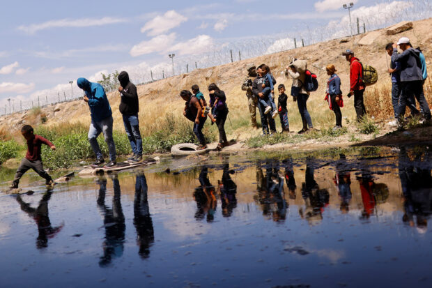 migrants stopped at US-Mexico border