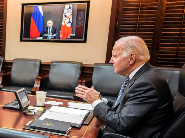 President Joe Biden says the threat of Russian President Vladimir Putin using tactical nuclear weapons is "real."