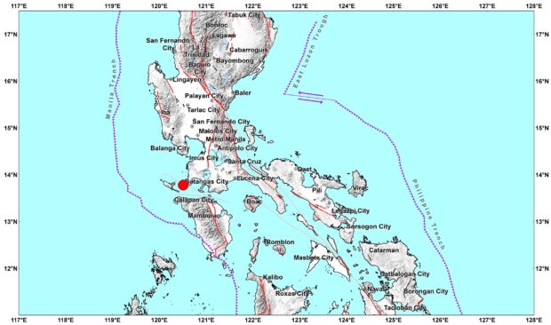 32 aftershocks were recorded after a 6.3-magnitude earthquake hit Batangas-Vivolex