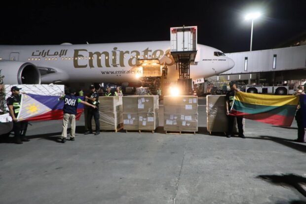 390,000 COVID-19 bivalent vaccine doses donated by Lithuania arrive in PH