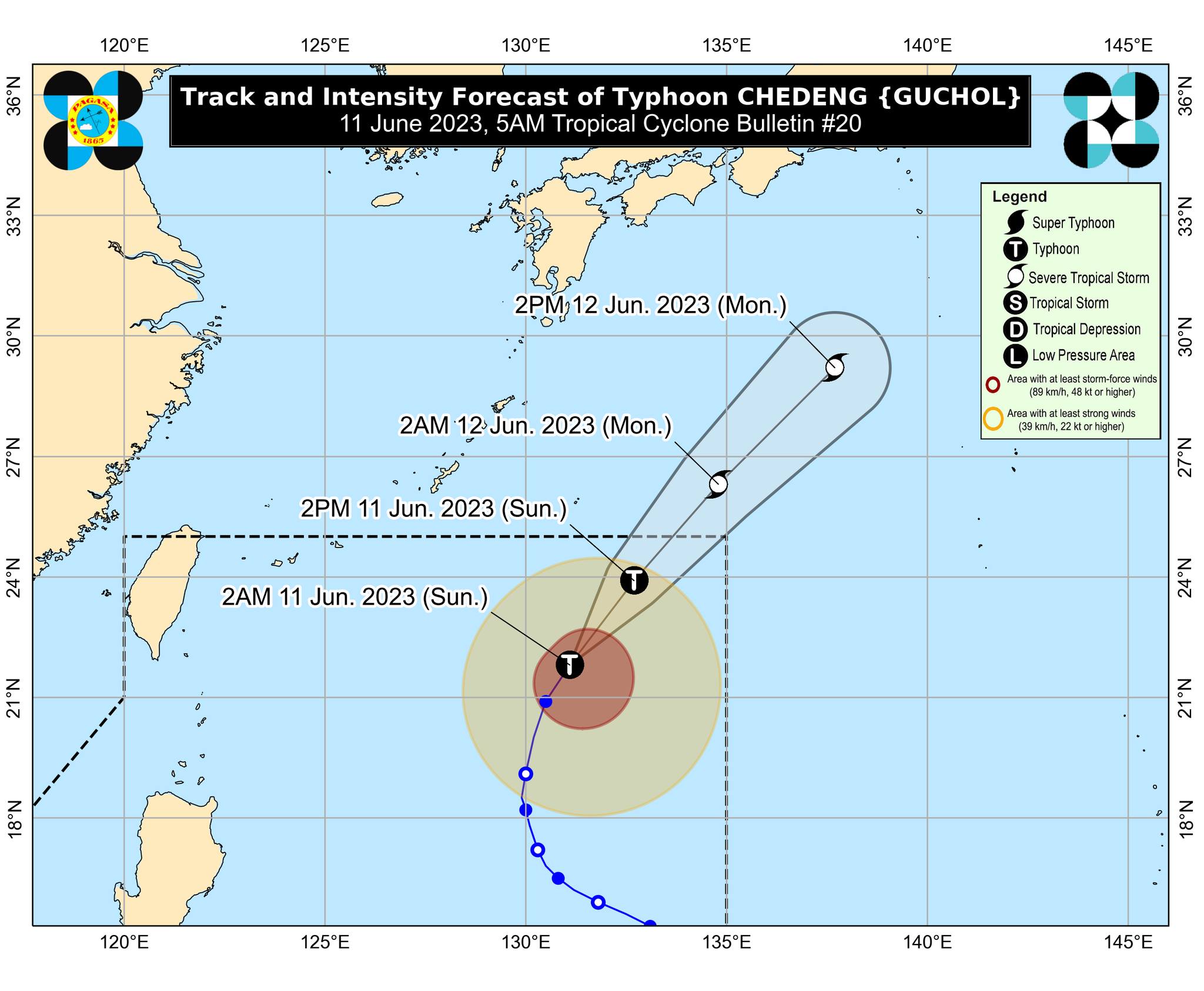 Chedeng further weakens, accelerates away from Philippine landmass.
