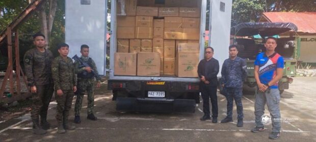 BOC intercepts P4.4 million worth of smuggled cigarettes and a van