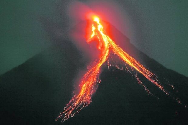 Phivolcs says Mayon Volcano's lava flow had reached 2,500 meters long along its gullies
