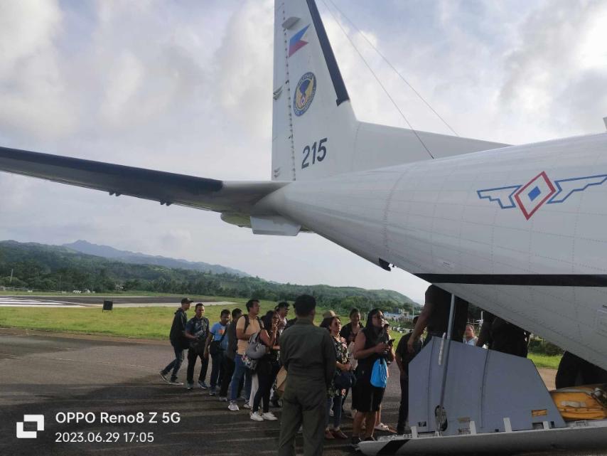 PAF aircrafts in official Batanes visit transport 86 stranded passengers back to Manila