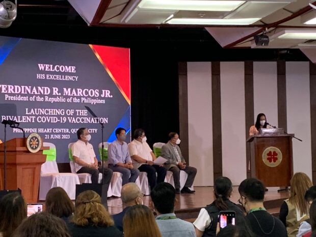 President Ferdinand Marcos Jr. attends the National Bivalent COVID-19 Vaccination Kick-Off Event at the Philippine Heart Center in Quezon City on Wednesday, June 21, 2023. Photo from Jean Mangaluz