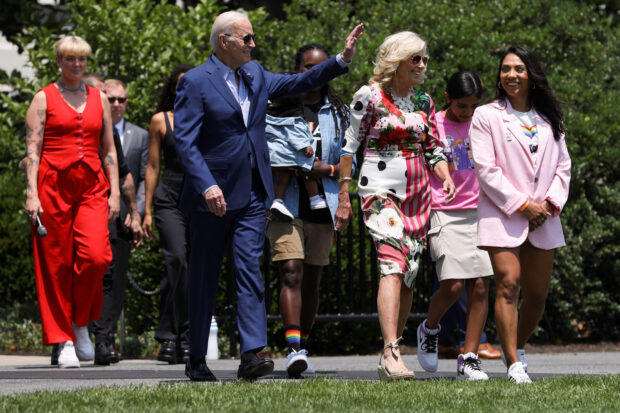 Bidens offer 'joy' at White House Pride event