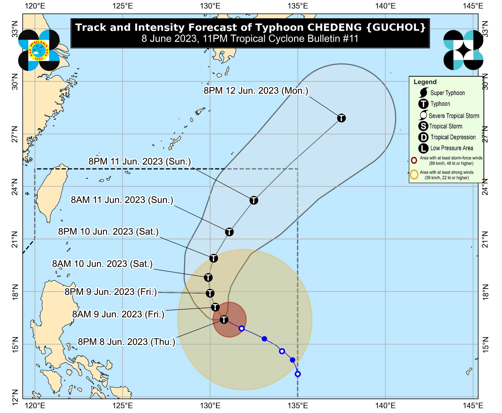 Typhoon Chedeng to exit PAR on Sunday evening at the earliest — Pagasa