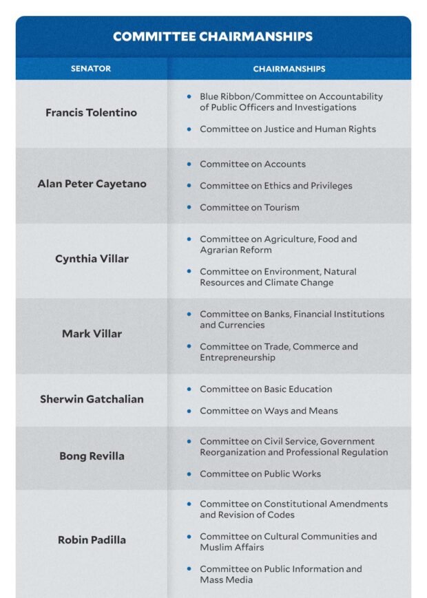 COMMITTEE CHAIRMANSHIPS