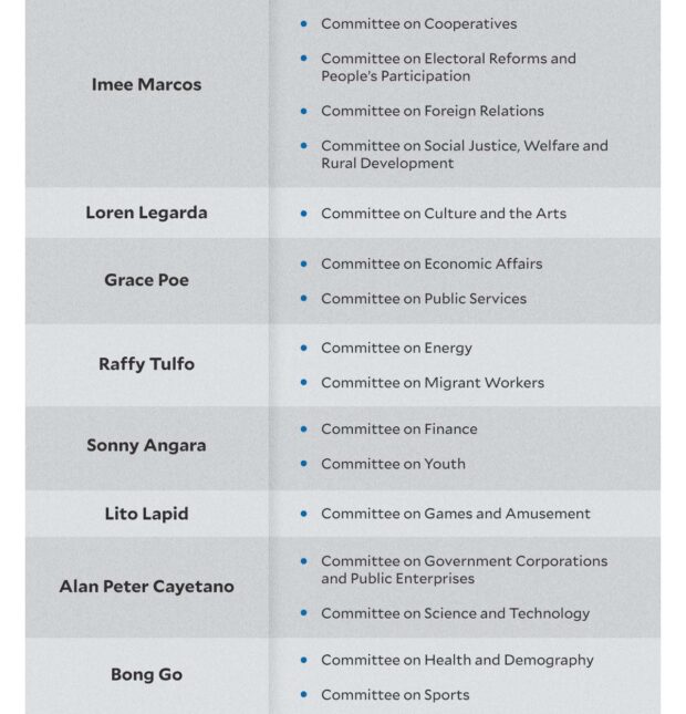 COMMITTEE CHAIRMANSHIPS