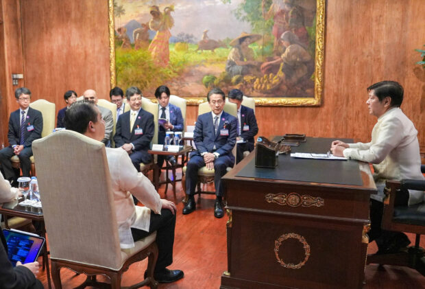 President Bong Bong Marcos meeting with Chairman Tadashi Maeda of the Japan Bank for International Cooperation (JBIC) at the Malacanan Palace on May 31, 2023. PHOTO FROM BBM FB