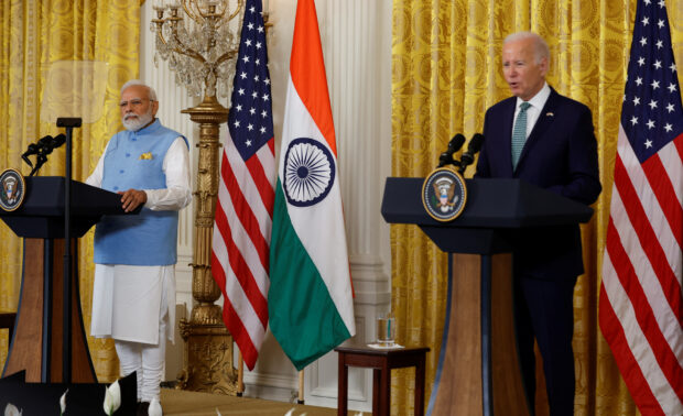 U.S. President Joe Biden and India’s Prime Minister Narendra Modi hold joint press conference at the White House in Washington