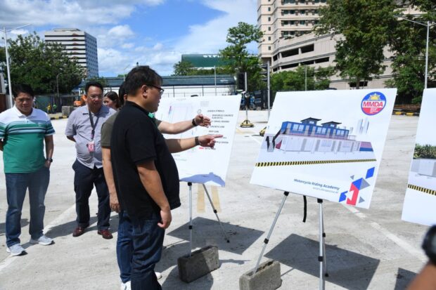 Photo caption: MMDA acting chair Don Artes leads an inspection of the agency's Motorcycle Riding Academy, which is set to open within the third quarter of 2023. | Photo from MMDA  