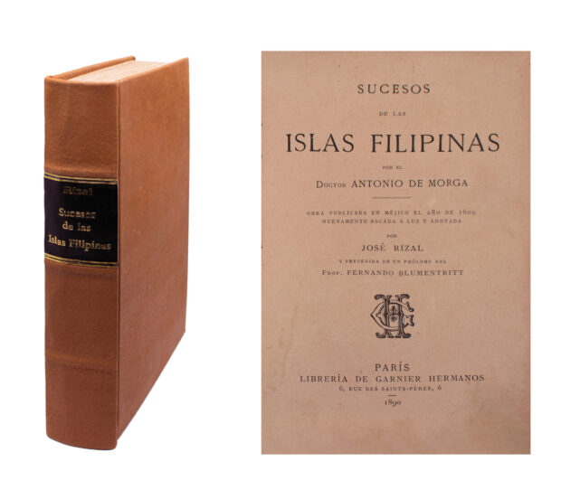 Rizal’s Morga annotations, book on Katipunan origins to be auctioned off.