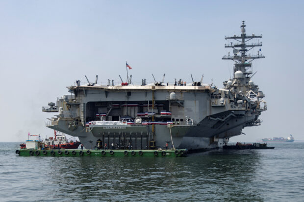 USS Ronald Reagan docked in the Philippines
