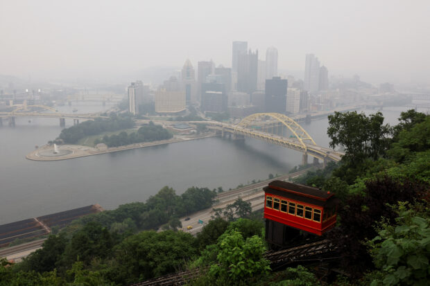 The smoke of raging Canadian wildfires hangs over the U.S. Midwest and parts of the East Coast