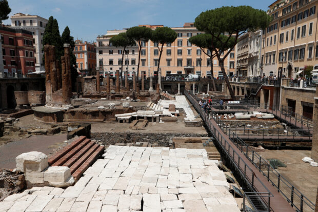 ancient square where Julius Caesar was killed