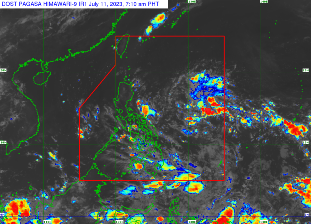 A potential LPA was spotted east of Luzon according to the state weather bureau on Tuesday morning, July 11. (Photo from Pagasa)