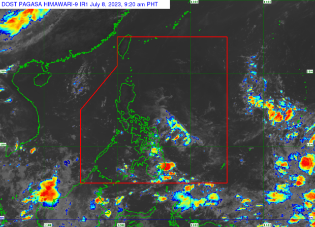 Pagasa says very hot weather with a chance of rain will prevail on Saturday, July 8, 2023