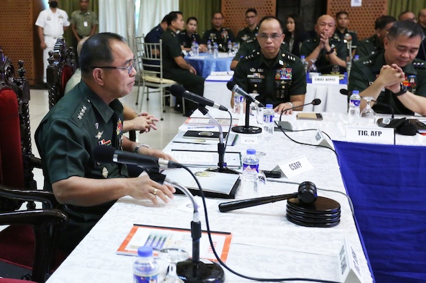 Andres Centino at AFP Command Conference. STORY: NPA only has one active guerrilla front, says AFP chief