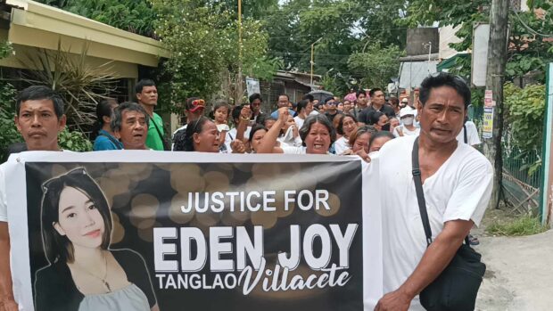 At least 2,000 people hold a unity walk and a prayer vigil on Monday (July 3) as they called for justice for Eden Joy Villacete, a 21-year-old student of architecture in San Jose, Occidental Mindoro, who was found dead in her rented room on June 30