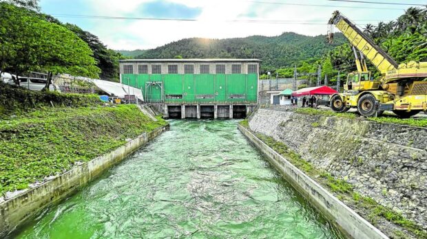 POWER FROMWATER The newly opened Lake Mainit Hydro Power Plant is powered by three 8.3-megawatt turbines inside this powerhouse in Jabonga, Agusan del Norte. The plant, whichstarted development in 2014, provides a clean source of energy for consumers in Agusan del Norte. —ERWIN MASCARIÑAS